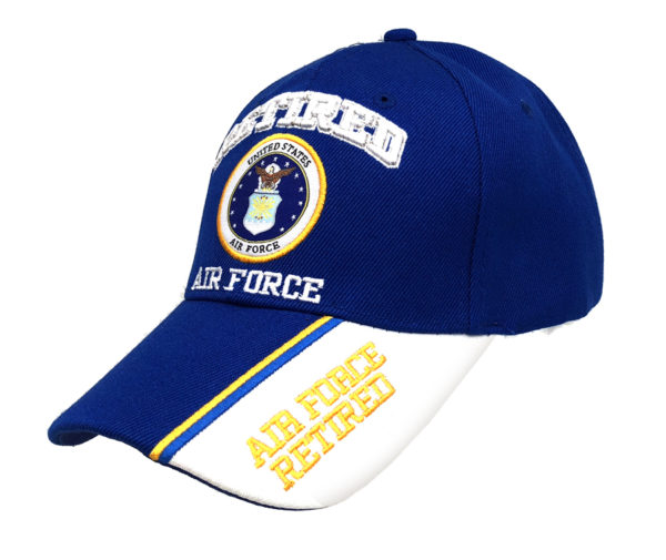 Retired Air Force on Bill Mens Cap with Air Force