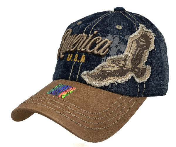 Vintage America with Eagle Ball Cap