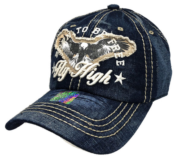 Vintage Born to be Free with Fly High Ball Cap- Blue