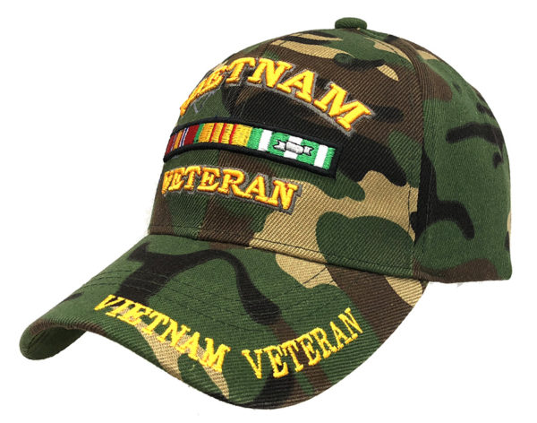 Vietnam Veteran Logo on Bill Mens Cap with Vietnam Veteran - Camo