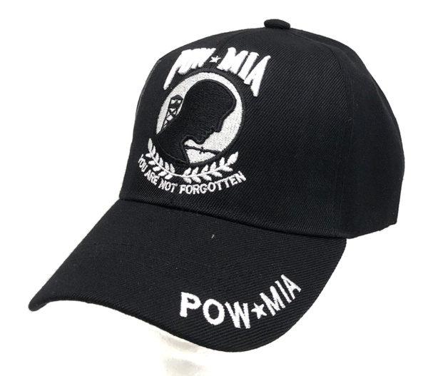 Pow Mia on Bill Mens Cap - Black
