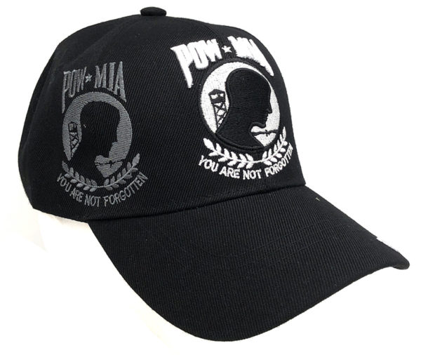 Pow Mia on Bill Mens Cap - Black - Image 2