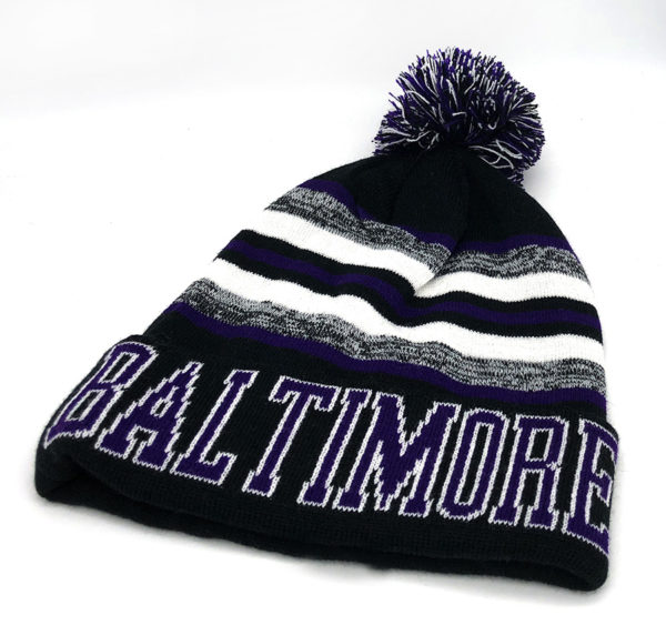 NFL Baltimore Pom Beanie - Team Color