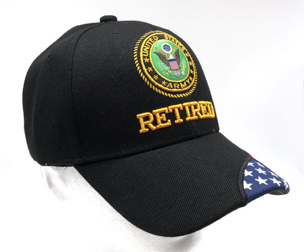 Retired Logo on Bill Mens Cap with back on U.S. Army - Image 2