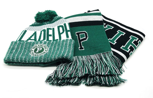 NFL Philadelphia Pom Beanie with Scarf - Team Color