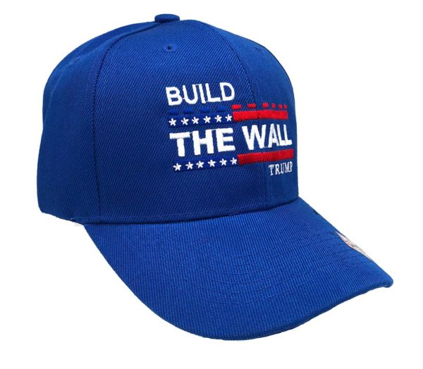 Build The Wall Trump Hat Cap - Blue - Image 2
