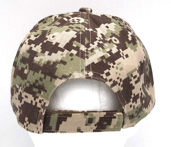 Build The Wall Trump Digital Camo Hat Cap Brown - Image 3