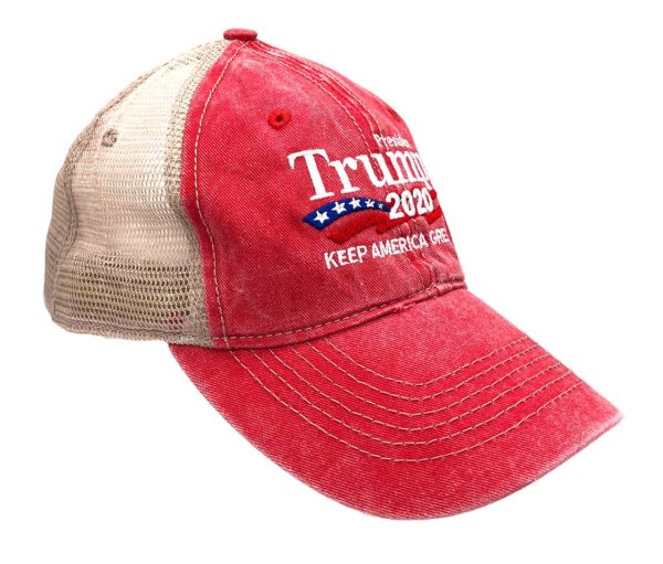 President Trump 2020 Keep America Great! with Mesh Cap - Red - Image 2